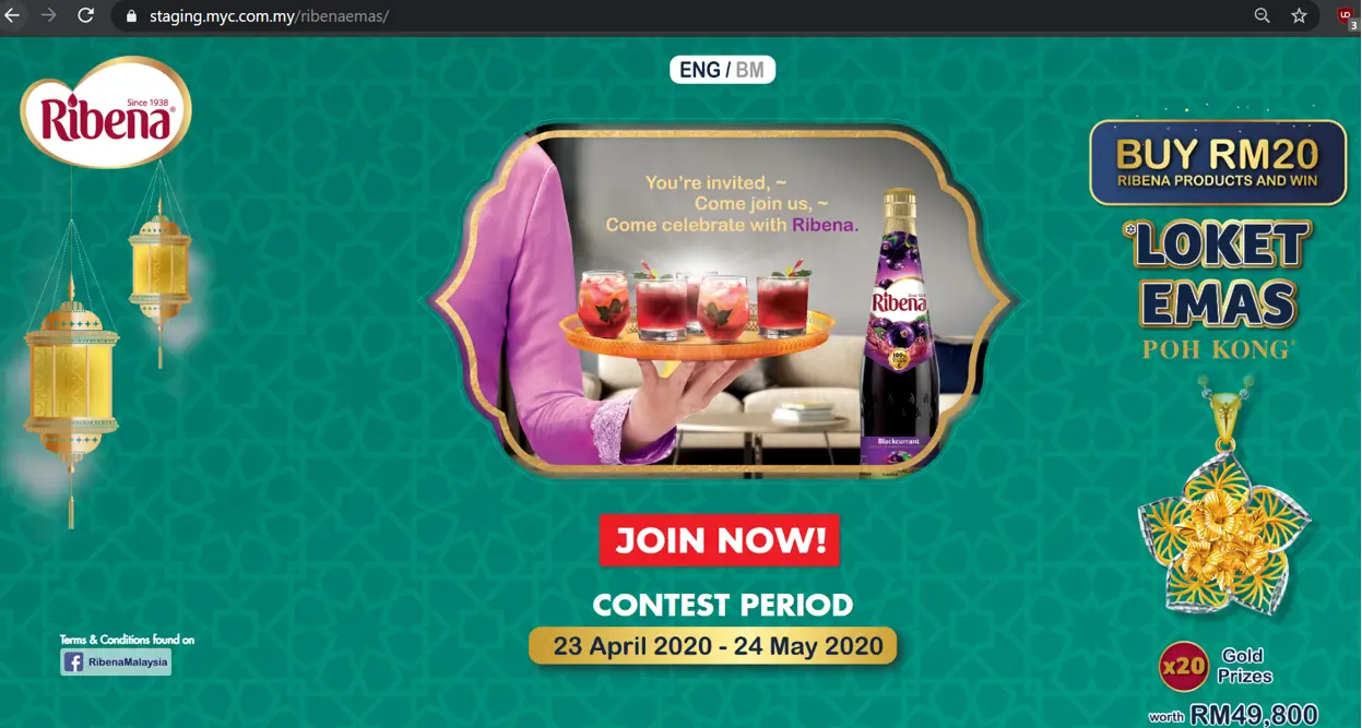 Ribena Raya Loket Emas cover